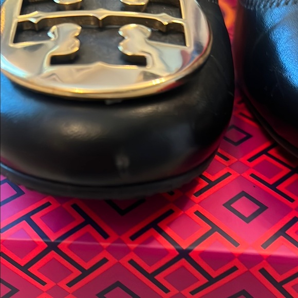 Tory Burch Black and Gold Flats - Picture 5 of 5